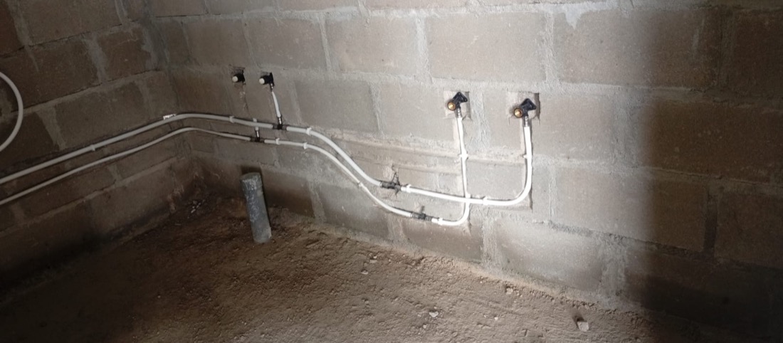 Leidingwerk en tappunten in nieuwbouw